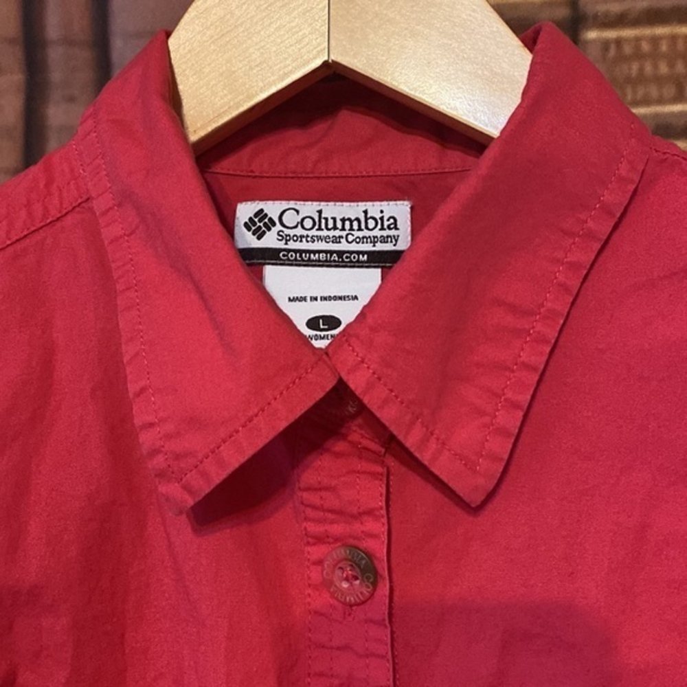 Columbia Button Down Shirt Women’s Medium Roll Tab Sleeve Hiking Fishing
